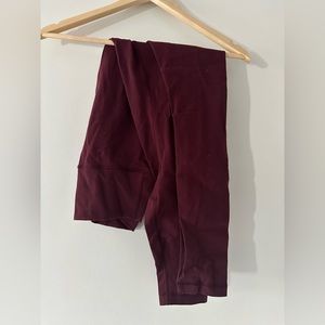 Maroon Lululemon Leggings